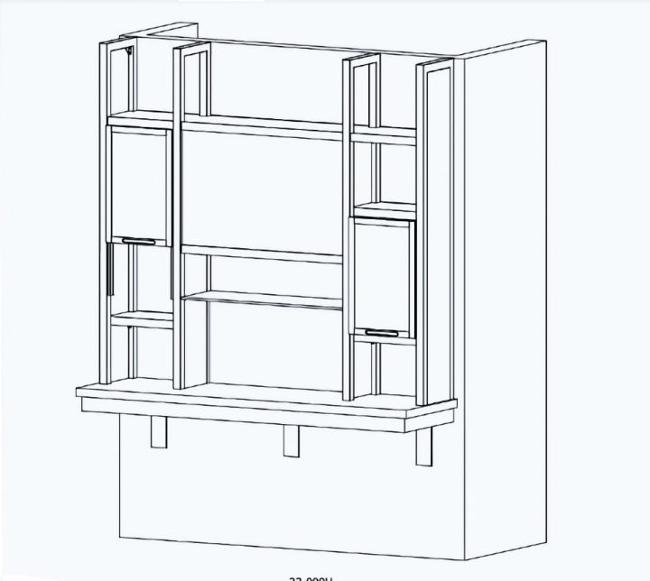 Barback drawing, this is how it will look when installed.